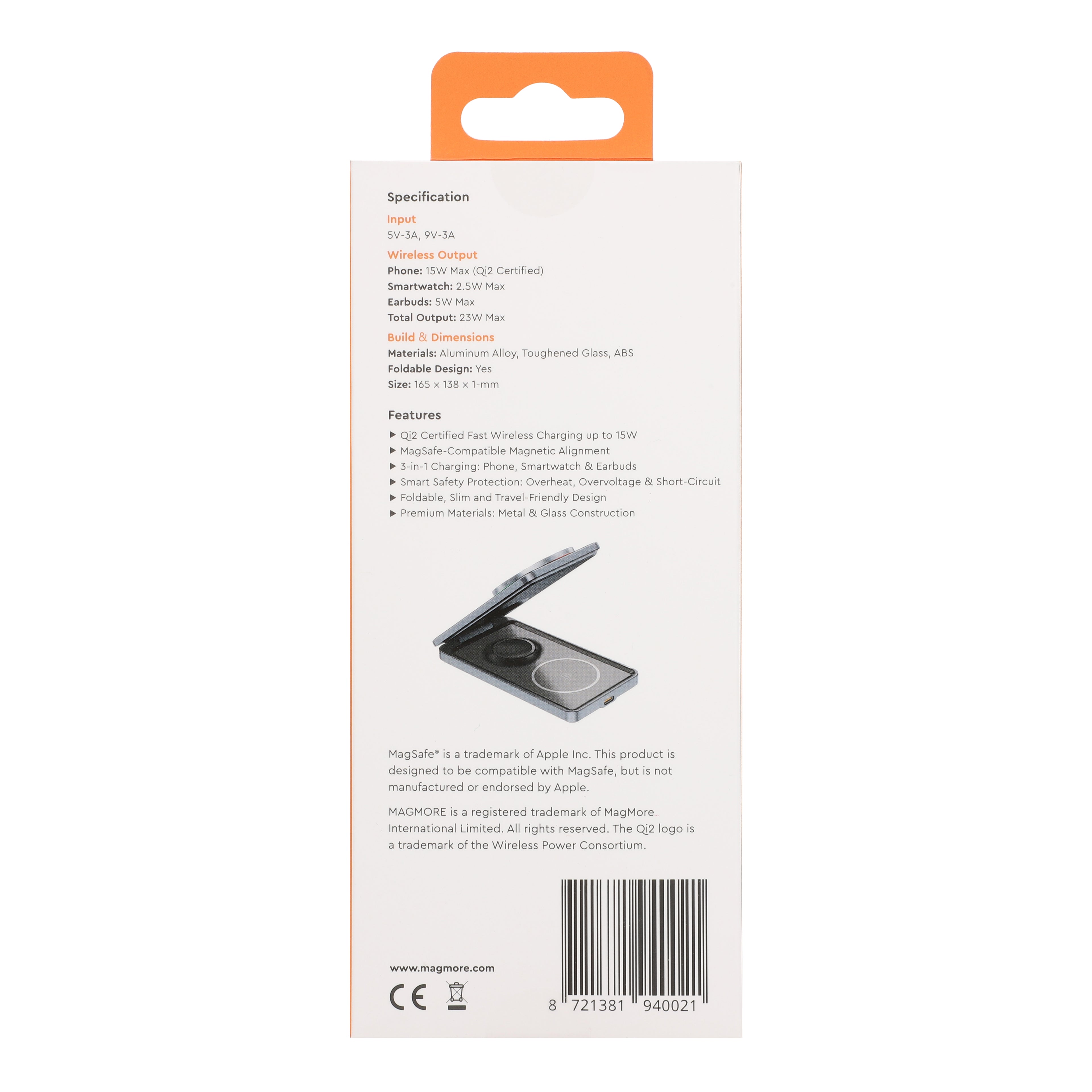 Desk Charger 3-in-1 MagSafe Qi2 - Charging Station