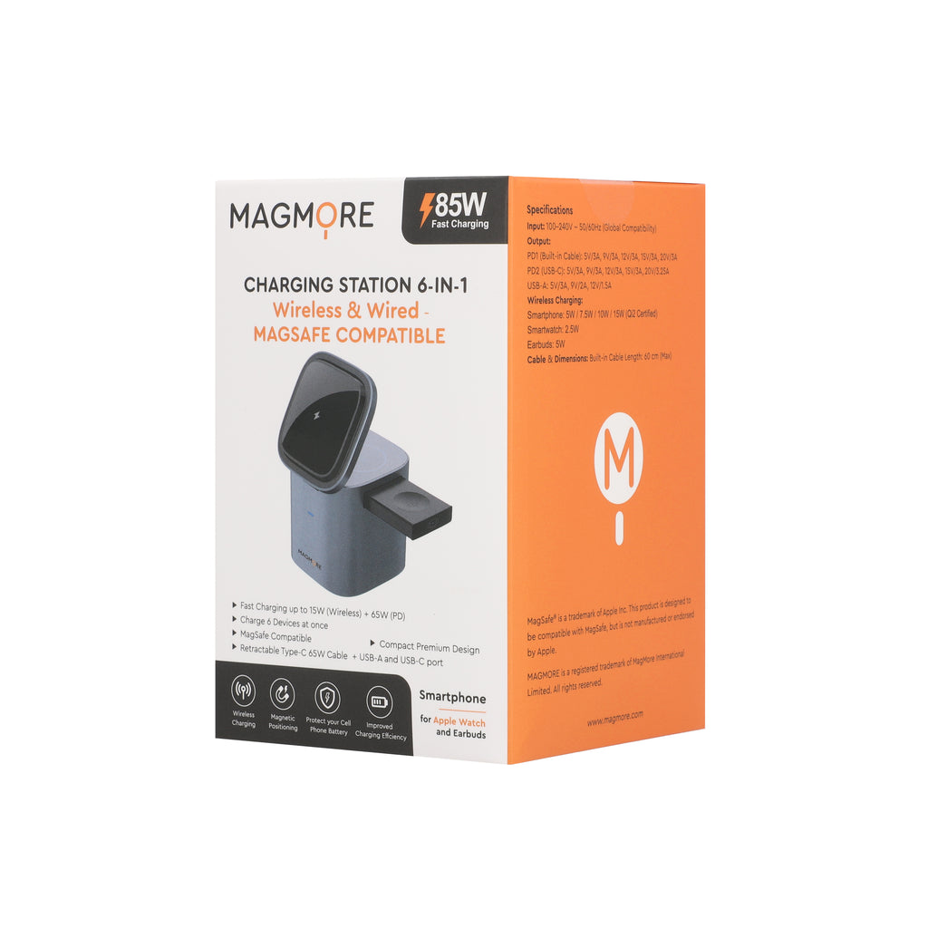 Desk Charger 6-in-1 MagSafe Qi2 - Charging Station