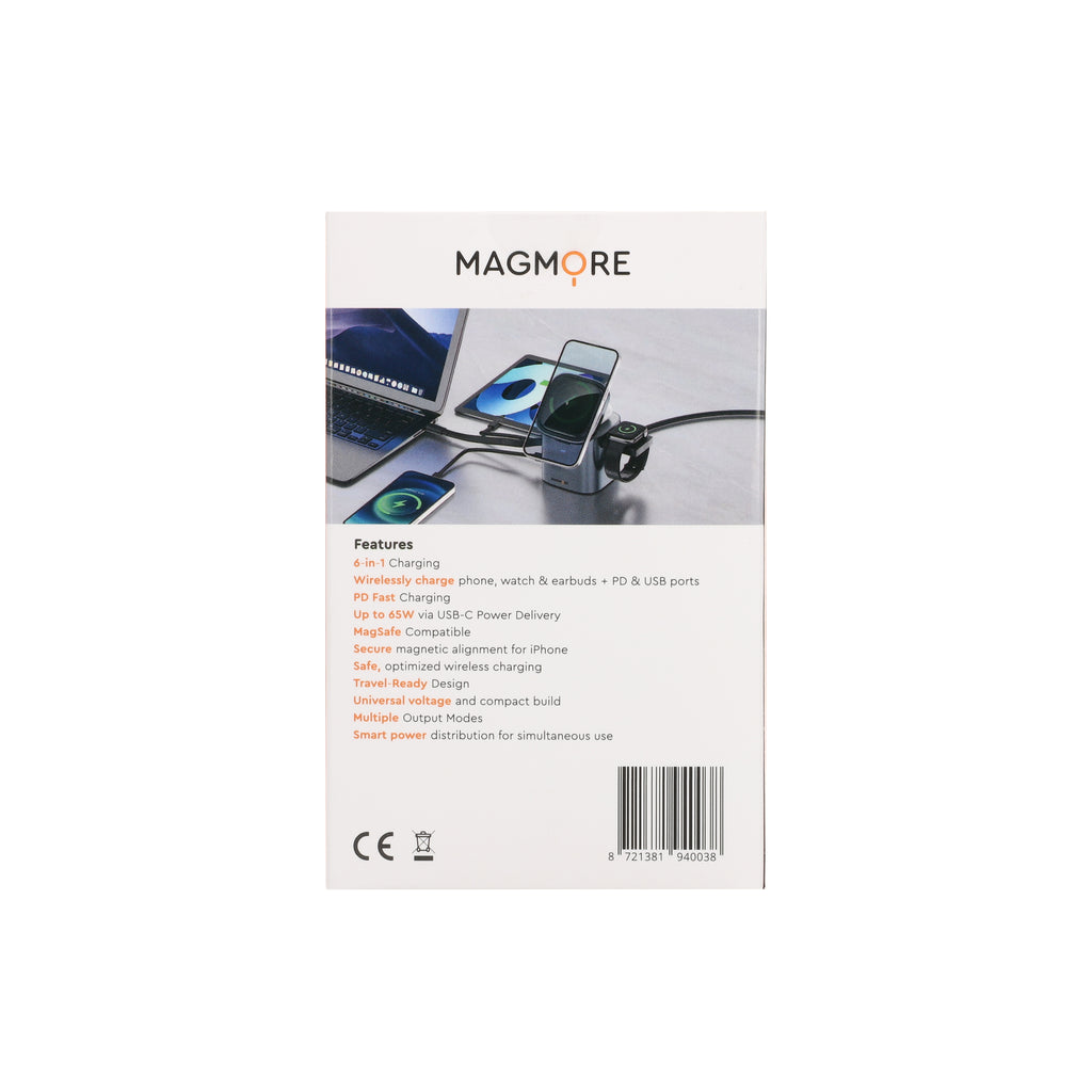 Desk Charger 6-in-1 MagSafe Qi2 - Charging Station